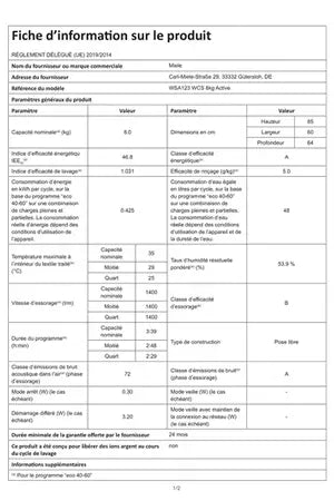 Lave-linge hublot Miele WSA 123 WCS