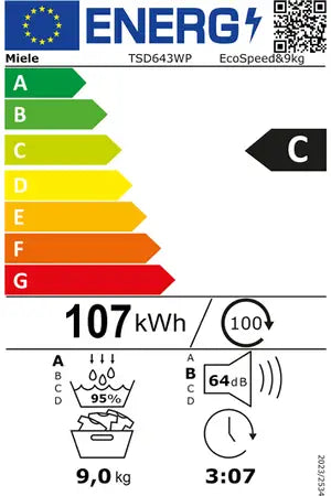 Sèche-linge pompe à chaleur Miele TSD 643 WP 9 Kg