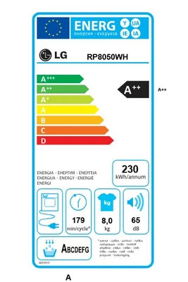 Sèche-linge pompe à chaleur Lg RP8050WH