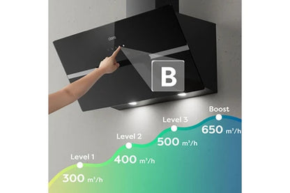 Hotte décorative murale Ciarra 90cm 4 vitesses 650 m3/h CD9736FB