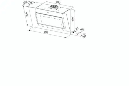 Hotte sans moteur / moteur Roblin Capsule 900 VERRE Noir Sans moteur - 6411102