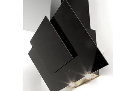 Hotte décorative murale Silverline Hotte cuisine murale OLI noire 90 cm