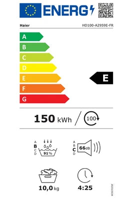 Sèche-linge pompe à chaleur Haier 59.6cm 10kg HD100-A2959EFR