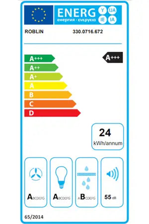 Hotte sans moteur / moteur Roblin Capsule 900 VERRE Noir Sans moteur - 6411102