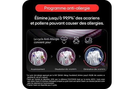 Sèche-linge pompe à chaleur Lg RH9X71WH Blanc