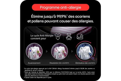 Sèche-linge pompe à chaleur Lg RH9X71WH Blanc