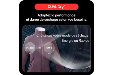 Sèche-linge pompe à chaleur Lg RH9X71WH Blanc