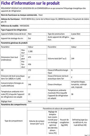Cave multi-températures Haier HWS56GDG