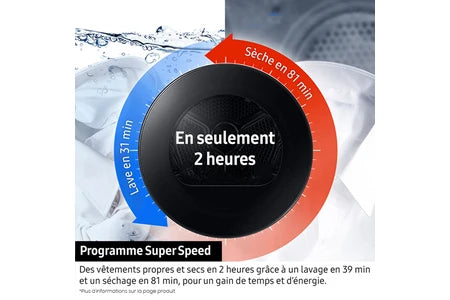 Sèche-linge pompe à chaleur Samsung DV90F09F4S BESPOKE AI