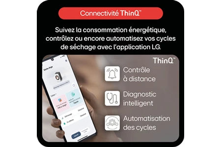Sèche-linge pompe à chaleur Lg RH9X71WH Blanc