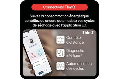 Sèche-linge pompe à chaleur Lg RH9X71WH Blanc