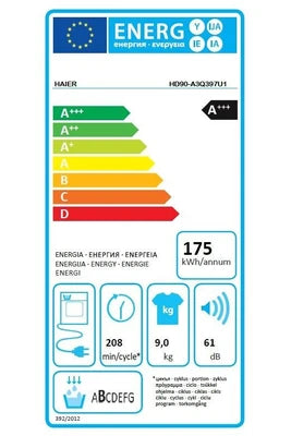 Sèche-linge pompe à chaleur Haier HD90-A3Q397U1-S