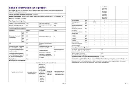 Cave de service Climadiff CBU20S2B